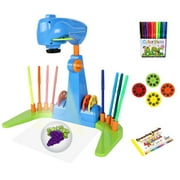 SPOORYYO Drawing Projector for Kids - Intelligent Sketcher with 32 Patterns, 12 Color Brushes, and 1 Blank Picture Book, Perfect for Learning and Creativity